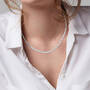Italian Silver Dew Drop Necklace 10376 0013 m model