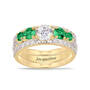 Personalized Genuine Birthstone Ring Set 12549 0011 e may