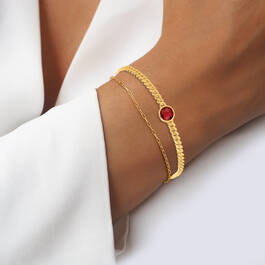 Everyday Elegance Birthstone Bracelet with Free Matching Bracelet 12580 0011 p model