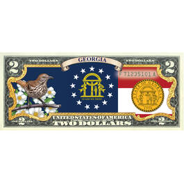 State Bird and Flower Enhanced $2 Bill Collection 11346 0026 a Georgia