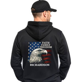 Faith Family Freedom Hoodie 12734 0016 m model back