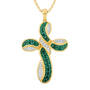 Heaven’s Blessing Diamond & Birthstone Cross Pendant, Heavens Blessing Diamond Birthstone Cross Pendant 6985 0014 e may