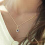 Diamond Embrace Blue Lapis Necklace 11452 0018 m model