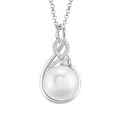Loop of Love Pearl Silver Pendant 11681 0011 a main