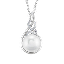 Loop of Love Pearl Silver Pendant 11681 0011 a main