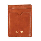 Monogrammed Luxe Brown Compact Wallet 12463 0013 a main