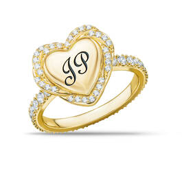 Personalized Heart of Gold Stackable Three Ring Set 12211 0018 c ring