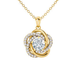Birthstone Love Knot Pendant with FREE Matching Earrings 12709 0025 p april
