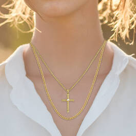 Personalized Enduring Faith Cross Pendant with Free Matching Chain 12898 0018 m model