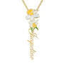 Birth Month Flower Pendant, Personalized Birth Month Flower Pendant 11904 0012 l december