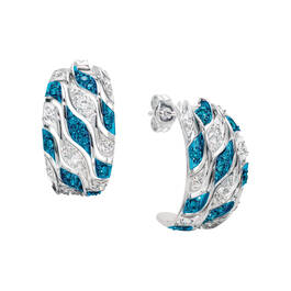 Personalized Blue Ocean Waves Ring FREE Matching Earrings 12161 0018 c earring
