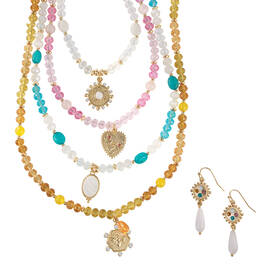 Seasonal Blooms Necklace Set with Matching Earrings 12508 0010 a main