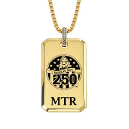 The Personalized US Navy Commemorative Diamond Set 12624 0027 c pendant