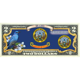 State Bird and Flower Enhanced $2 Bill Collection 11346 0026 a Idaho