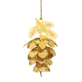 2026 Gold Ornament Collection 12530 0020 l pinecone