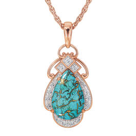 Love Hope Joy Turquoise Copper Necklace 11198 0017 b front