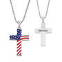 Personalized Diamond Freedom Cross Patriotic Set 13021 0016 b pendant
