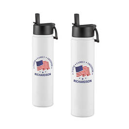 The Personalized Faith Family Freedom Insulated Water Bottle Duo 12446 0023 a main