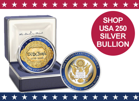 usa 250th anniversary silver bullion commemorative