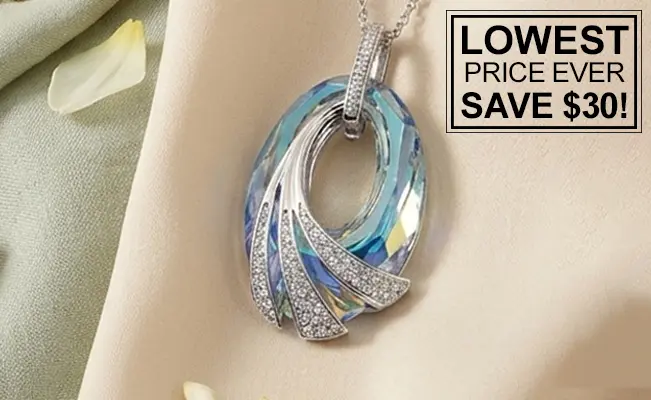 best seller shimmering sea crystal pendant
