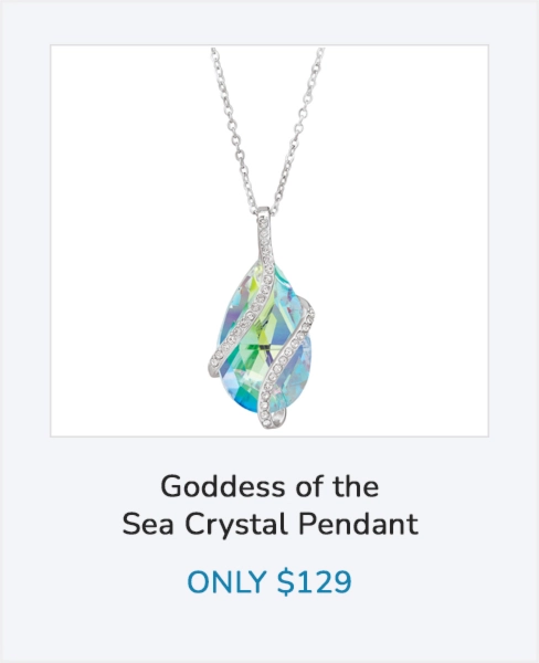 Goddess of the Sea crystal pendant